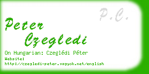 peter czegledi business card